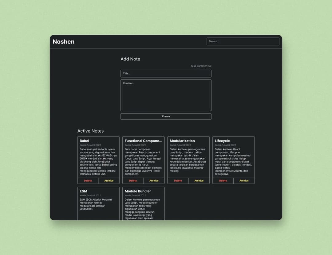 Noshen — Your Personal Notes