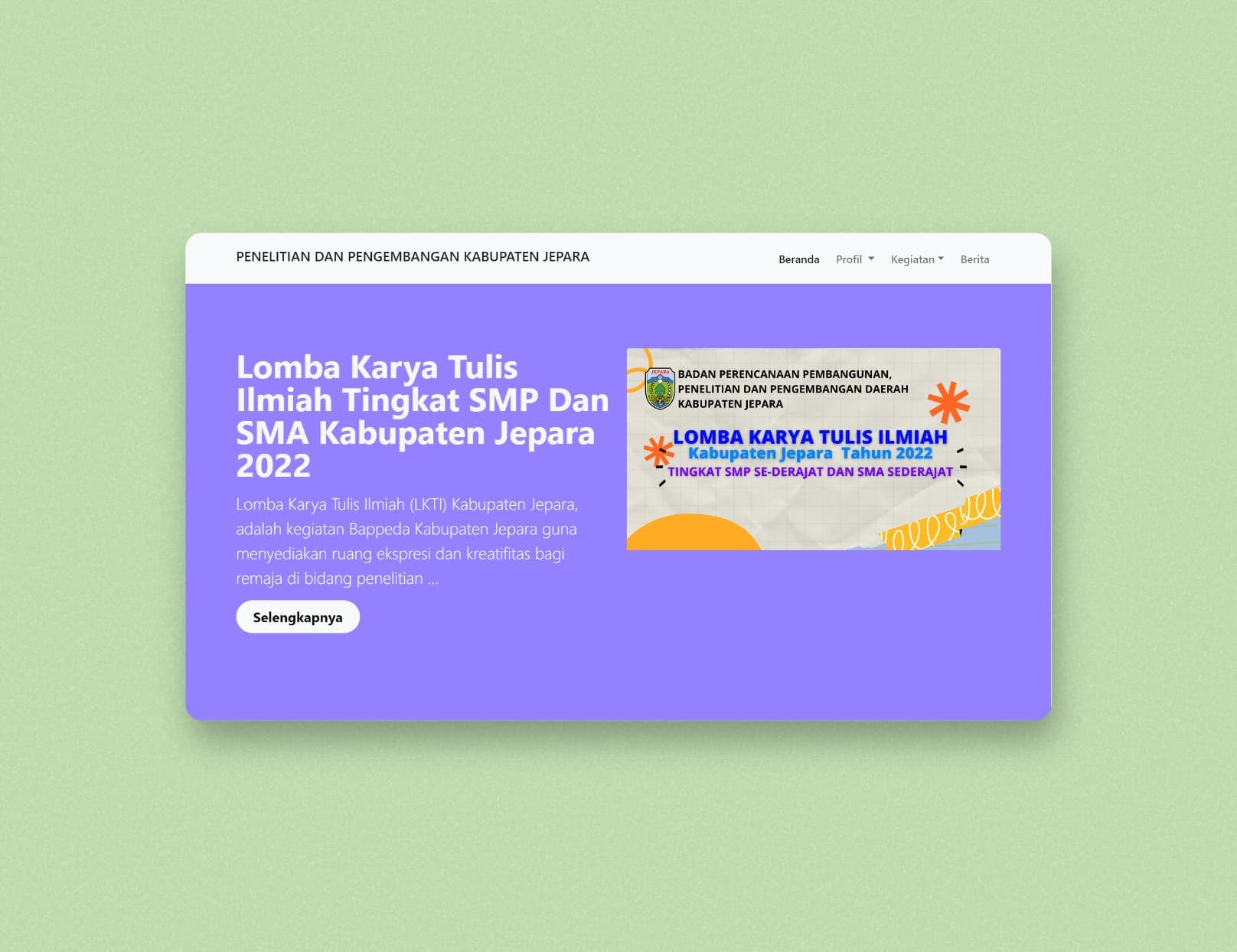 SIMADU (Sistem Informasi Terpadu) Bappeda Jepara