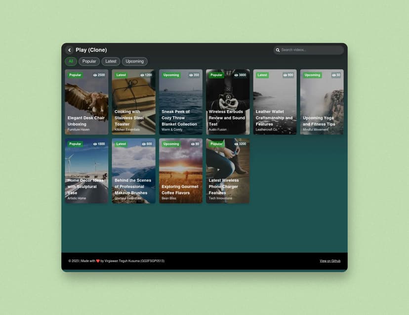Tokopedia Play (Clone)