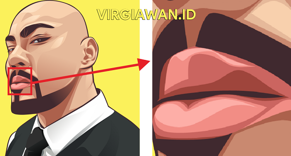 Contoh vector ketika dizoom