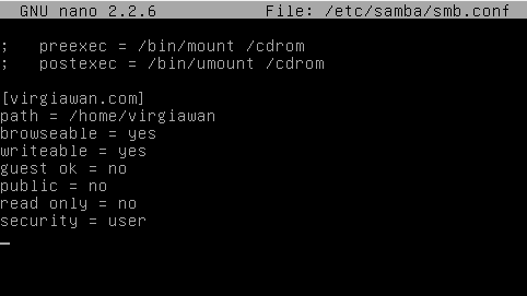 Install dan konfigurasi Samba Server di debian