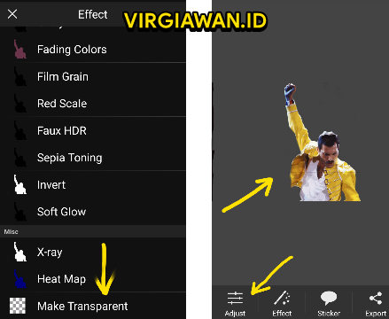 tutorial membuat Foto Siluet Menggunakan Android