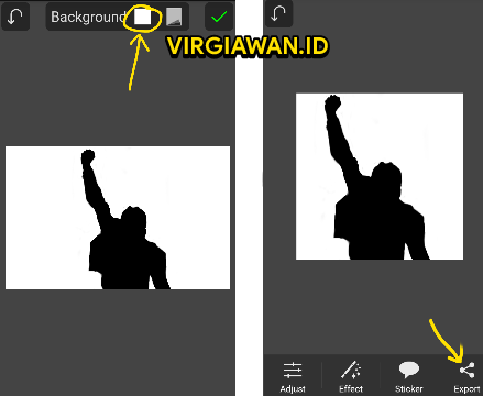 tutorial membuat Foto Siluet Menggunakan Android